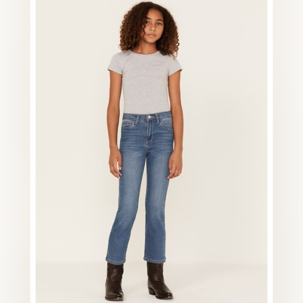 Levi's Girls’ High Rise Crop Flare Jeans sz 8 - Picture 2 of 8